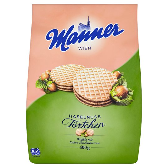 Manner Křupavé oplatky s krémovou kakaovou a oříškovou náplní 400g