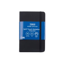 Tesco Home Office Soft Touch Notebook A6 Black