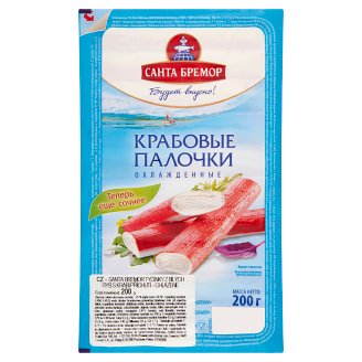 Santa Bremor Tyčinky z bílých ryb s krabí příchutí chlazené 200g