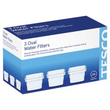 Tesco 30 Day Water Filter Oval Plus Compatible 3 Pack