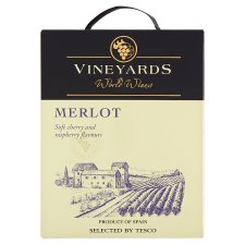 Vineyards World Wines Merlot Red Semi-Dry Wine 3L