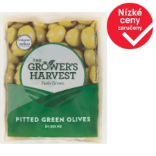 The Grower's Harvest Pitted Green Olives in Brine 195g