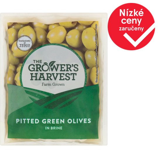 The Grower's Harvest Pitted Green Olives in Brine 195g