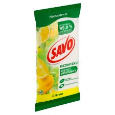 Savo Disinfectant Cleaning Wipes Lemon