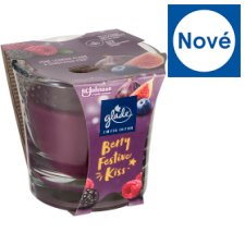 Glade Berry Festive Kiss parfémovaná svíčka 112g