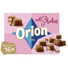 ORION from Heart Pralines with Almond Filling and Almond Pieces in Milk Chocolate 142g