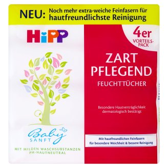 HiPP Babysanft Čistící vlhčené ubrousky 4 x 56 ks