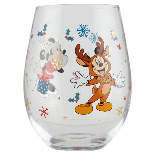 Tesco Disney Festive Mickey Stemless Glass - Tesco Groceries