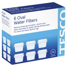 Tesco 30 Day Water Filter Oval Plus Compatible 6 Pack