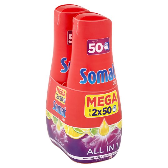 Somat All in 1 Gel Lemon & Lime 2 x 900ml