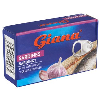 Giana Sardinky ve slunečnicovém oleji s česnekem 125g