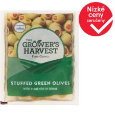 The Grower's Harvest Stuffed Green Olives with Pimiento in Brine 195g