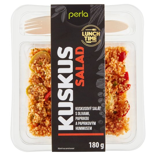 Perla Couscous Salad with Olives Paprika and Paprika Hummus 180g