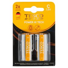 Tesco Power Hi Tech Alkaline Batteries C 2 pcs