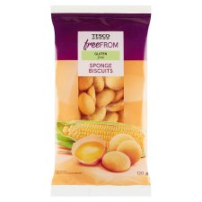 Tesco Free From Sponge Biscuits 120g