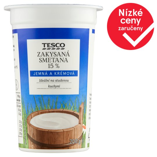 Tesco Sour Cream 15 % 200g
