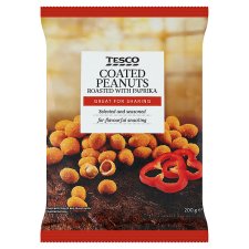 Tesco Coated Peanuts Roasted with Paprika 200g