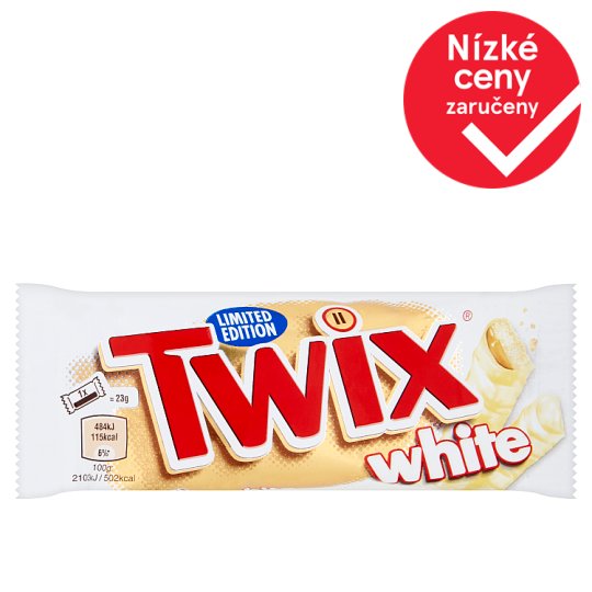 Twix White sušenka s karamelem máčená v bílé čokoládě 2 x 23g