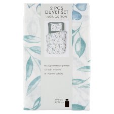 Watercolour Leaves Duvet Set 140 x 200 cm