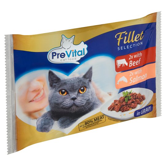 PreVital Complete Food for Adult Cats in Gravy 4 x 85g
