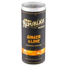 Božkov Republica Ginger & Lime jemně perlivý 250ml