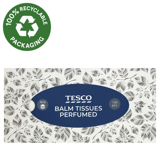 Tesco Tissues with Balsam Perfumed 4 Ply 100 pcs