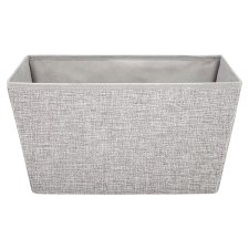 Tesco Tote Basket Small Faux Linen Grey