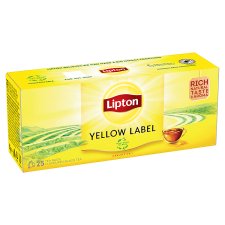 Lipton Černý aromatizovaný čaj Yellow label 25 sáčků