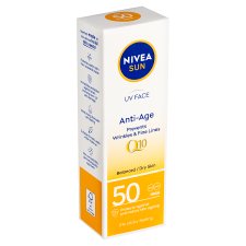 Nivea Sun Pleťový krém na opalování proti vráskám Q10 OF 50 50ml