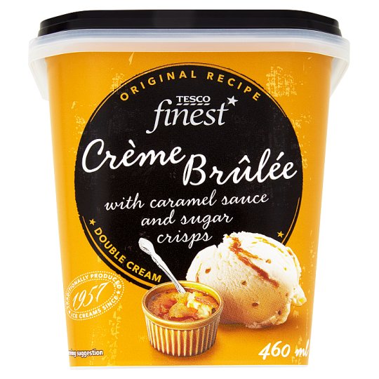 Tesco Finest Ice Crème Brûlée with Caramel Sauce and Sugar Crisps 394g