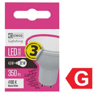LED žárovka Classic MR16 4,5W GU10 neutrální bílá