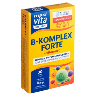 MaxiVita Vaše Zdraví B-komplex + vitamin C 30 tablet 22,8g
