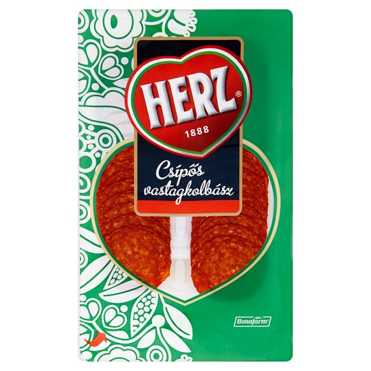 Herz Spicy Salami Sliced 70g Tesco Groceries