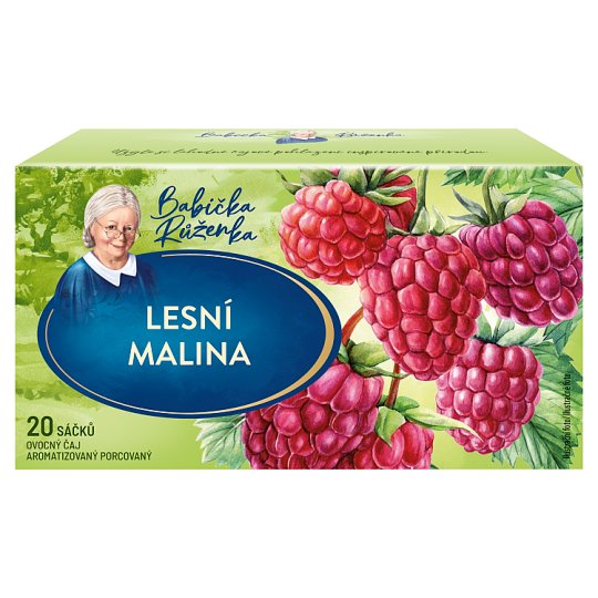 Babička Růženka Ovocný čaj s příchutí lesní maliny 20 x 2g