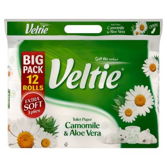Veltie Camomile & aloe vera toaletní papír s vůni 3 vrstvy 12 ks
