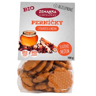 Biopekárna Zemanka Bezlepkové pohankové bio perníčky 100g