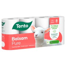 Tento Balsam Pure Toilet Paper 3 Ply 8 Rolls