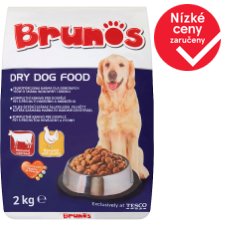 Brunos Dry Dog Food Flavoured with Beef and Poultry 2kg