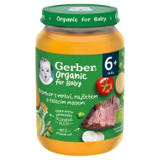 GERBER Organic Baby Food Vegetables with Veal 190g