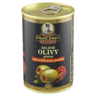 Kaiser Franz Josef Exclusive Zelené olivy plněné ančovičkovou pastou 300g