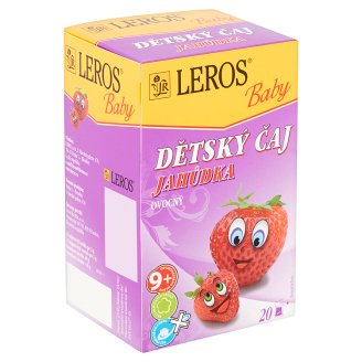 Leros Baby Dětsky čaj jahůdka ovocný 20 x 2g