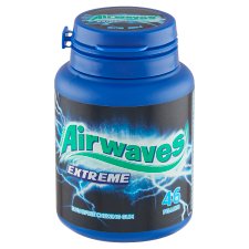 Wrigley's Airwaves Extreme Sugar Free Chewing Gum with Strong Menthol and Eucalyptus 46 pcs 64g