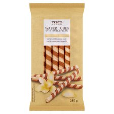 Tesco Wafer Tubes with Vanilla Filling 280g