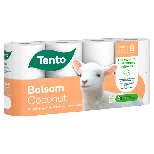 Tento Balsam Coconut Toilet Paper 3 Ply 8 Rolls - Tesco Groceries