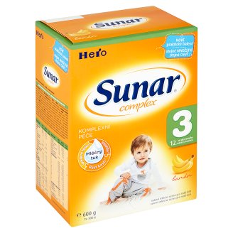 Sunar Complex 3 sušená mléčná výživa pro malé děti banán 2 x 300g