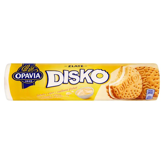 Opavia Zlaté Disko sušenky s náplní s vanilkovou příchutí 157g