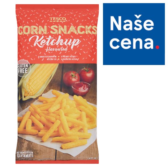 Tesco Kukuřičné křupky s příchutí kečupu 125g