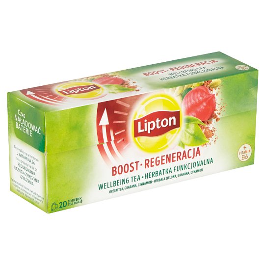 Lipton Zelený aromatizovaný čaj Boost 20 sáčků