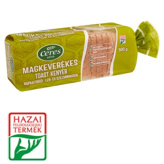 Ceres Sütő magkeverékes toast kenyér, napraforgómag, lenmag, szezámmag 500 g