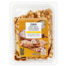 Tesco Pancakes with Cheese and Raisins 400 g